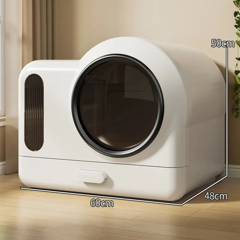 Ventilated Enclosed Cat Litter Box for Cats