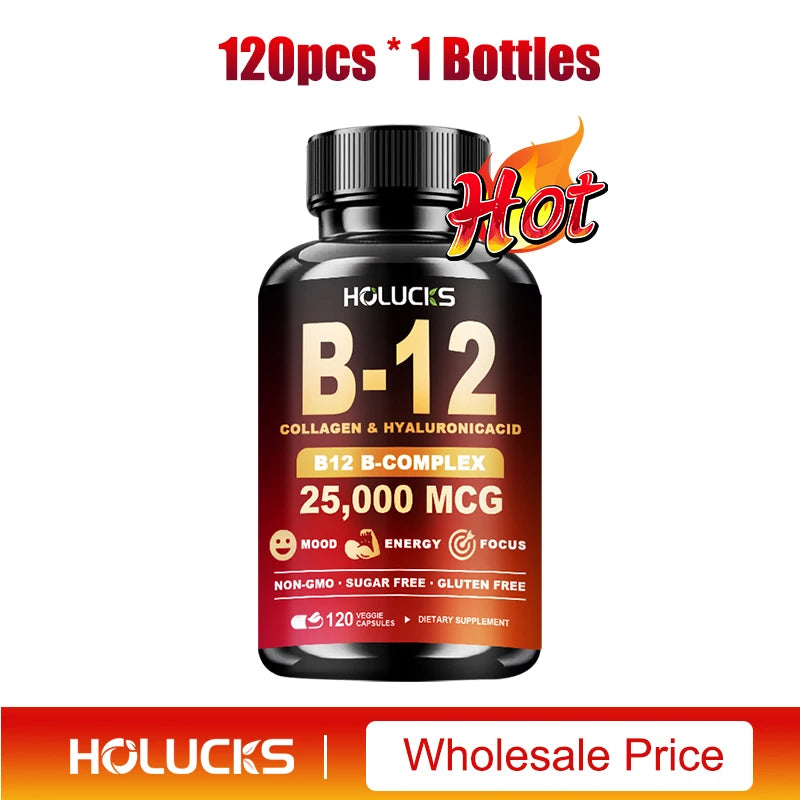 Vitamin B12 Complex Supplement for Brain Heart Energy Support