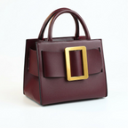Women's Solid Color Square Buckle Crossbody Shoulder Bag