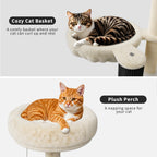 Cat Tree Tower Condo with Litter Box Enclosure for Cats