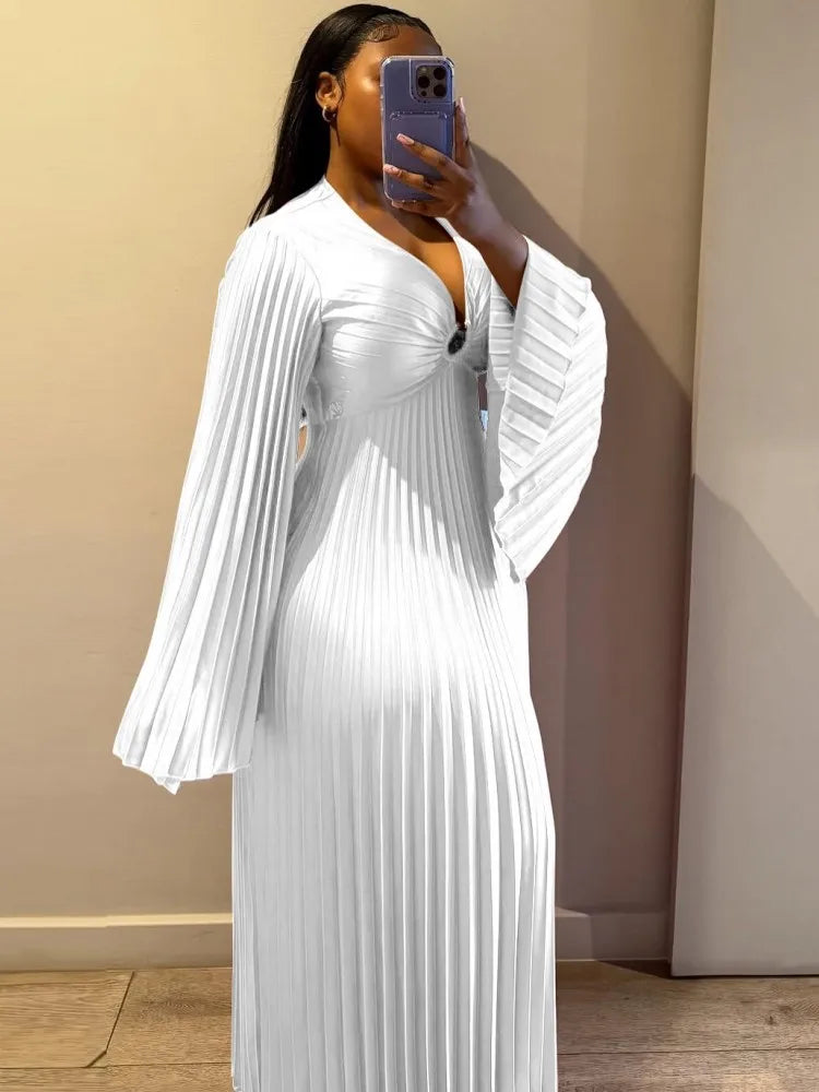 Women's Elegant Dashiki Kaftan Maxi Dress