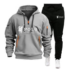 Men's Windproof Hoodie and Pants Two Piece Set