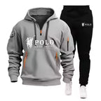 Men's Windproof Hoodie and Pants Two Piece Set