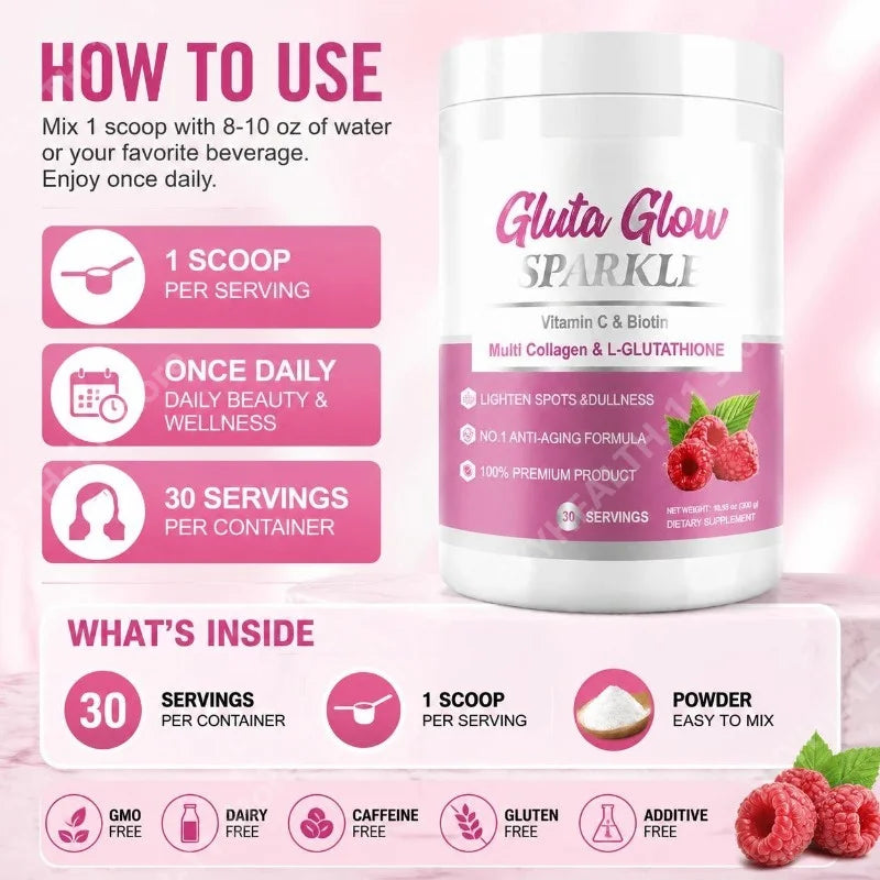 Gluta Glow Sparkle Collagen Hydration Powder 30 Servings