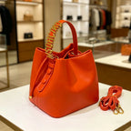 Women's Gold Letter Drawstring Handbag Crossbody Bucket Bag
