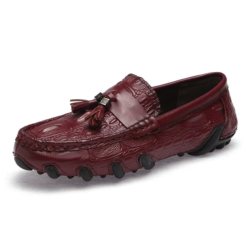 Men's Leather Slip-On Driving Loafers Casual Shoes 06759