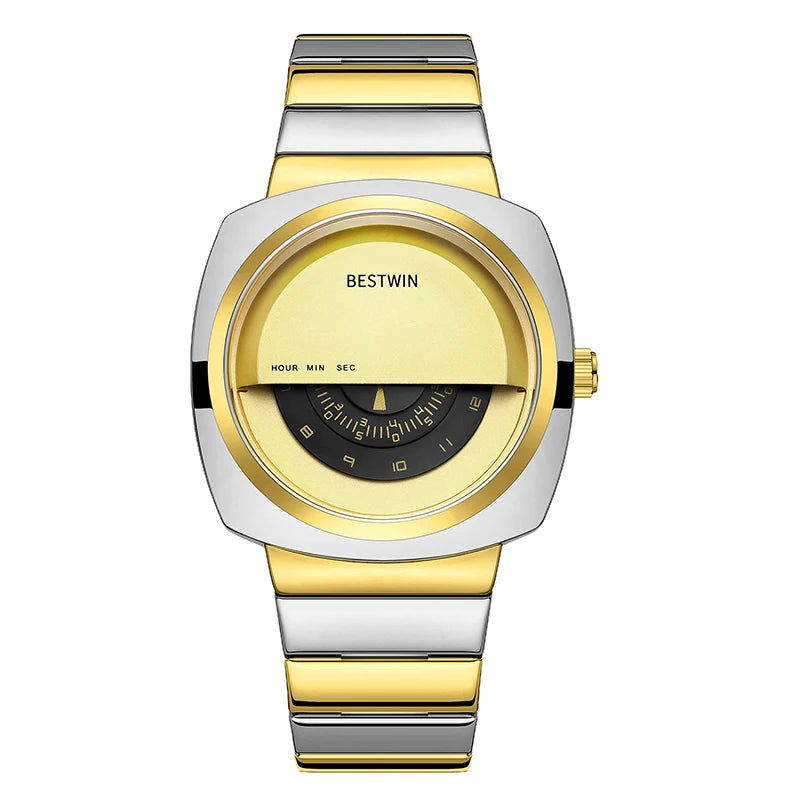 Men's Luxury Creative Stainless Steel Quartz Wristwatch