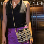Women's Luxury Hollow Out Rhinestone Evening Clutch Bag