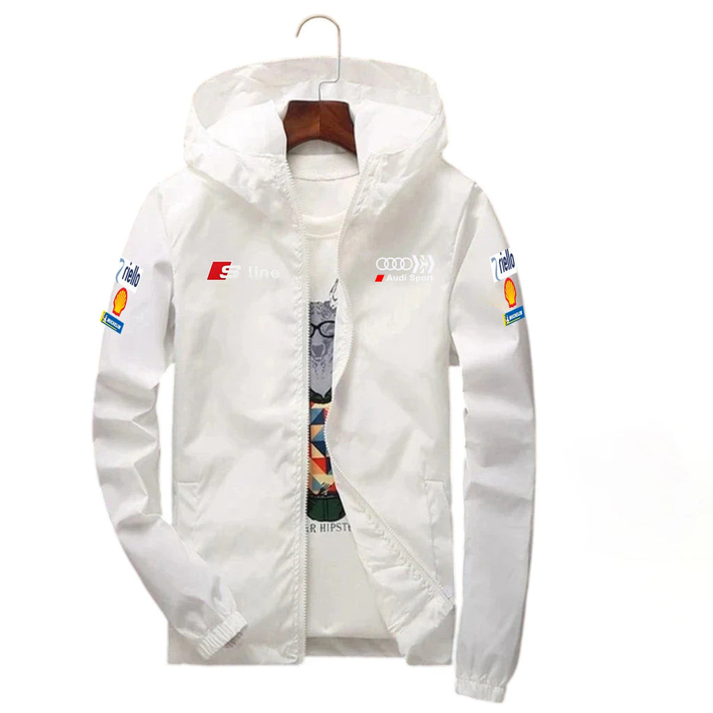 Men's Moto Biker Sport Jacket Thin Polyester
