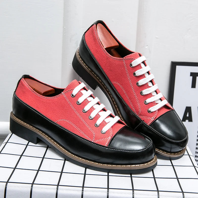 Men's Casual Lace-Up Platform Oxford Loafers