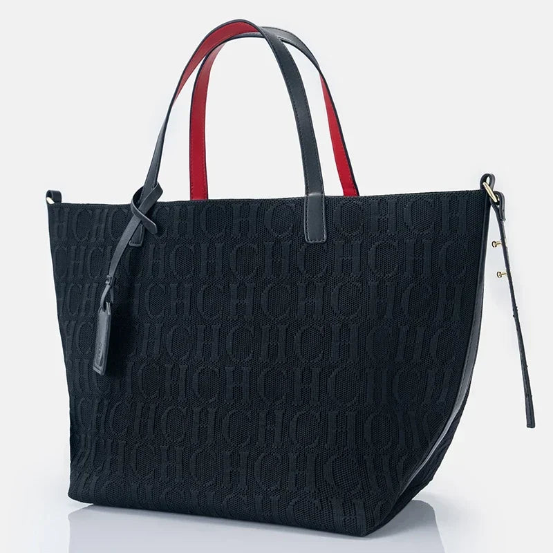 Women's Fly Woven Large Capacity Shoulder Tote Bag