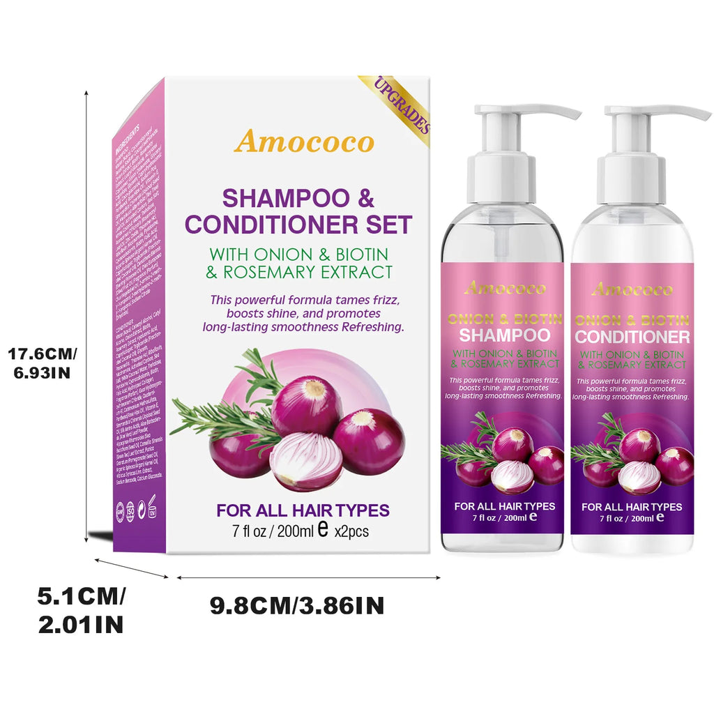 Onion Biotin Rosemary Shampoo and Conditioner Set 6.8 fl oz