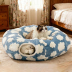 Interactive Cat Tunnel Bed Washable with Ball