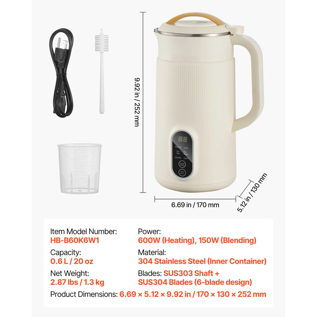 8-in-1 Electric Nut and Soy Milk Maker Machine