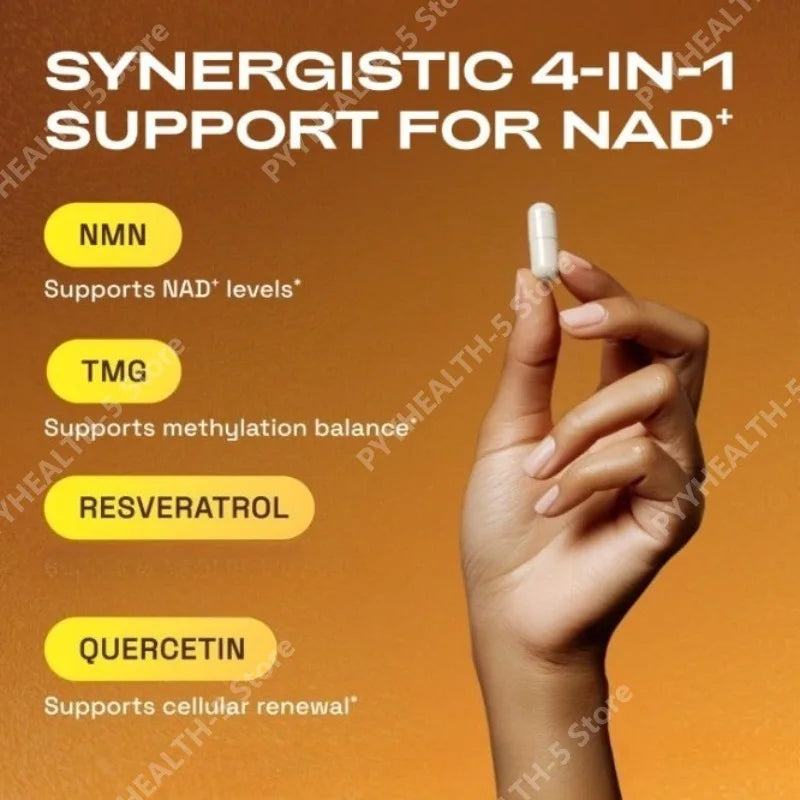 NMN Complex 1000mg TMG Resveratrol Dietary Supplement Capsules