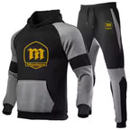 Men's Gradient Print Hoodie and Pants Two Piece Set