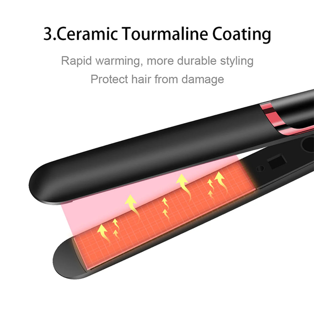 Ceramic Hair Straightener Flat Iron with Rapid 30-Second Heat-Up