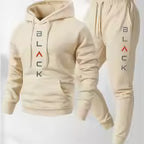 Men's Printed Hooded Sweatshirt and Sweatpants Set