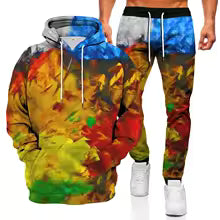 Ink Graffiti 3D Printed Hoodie and Sweatpants Set