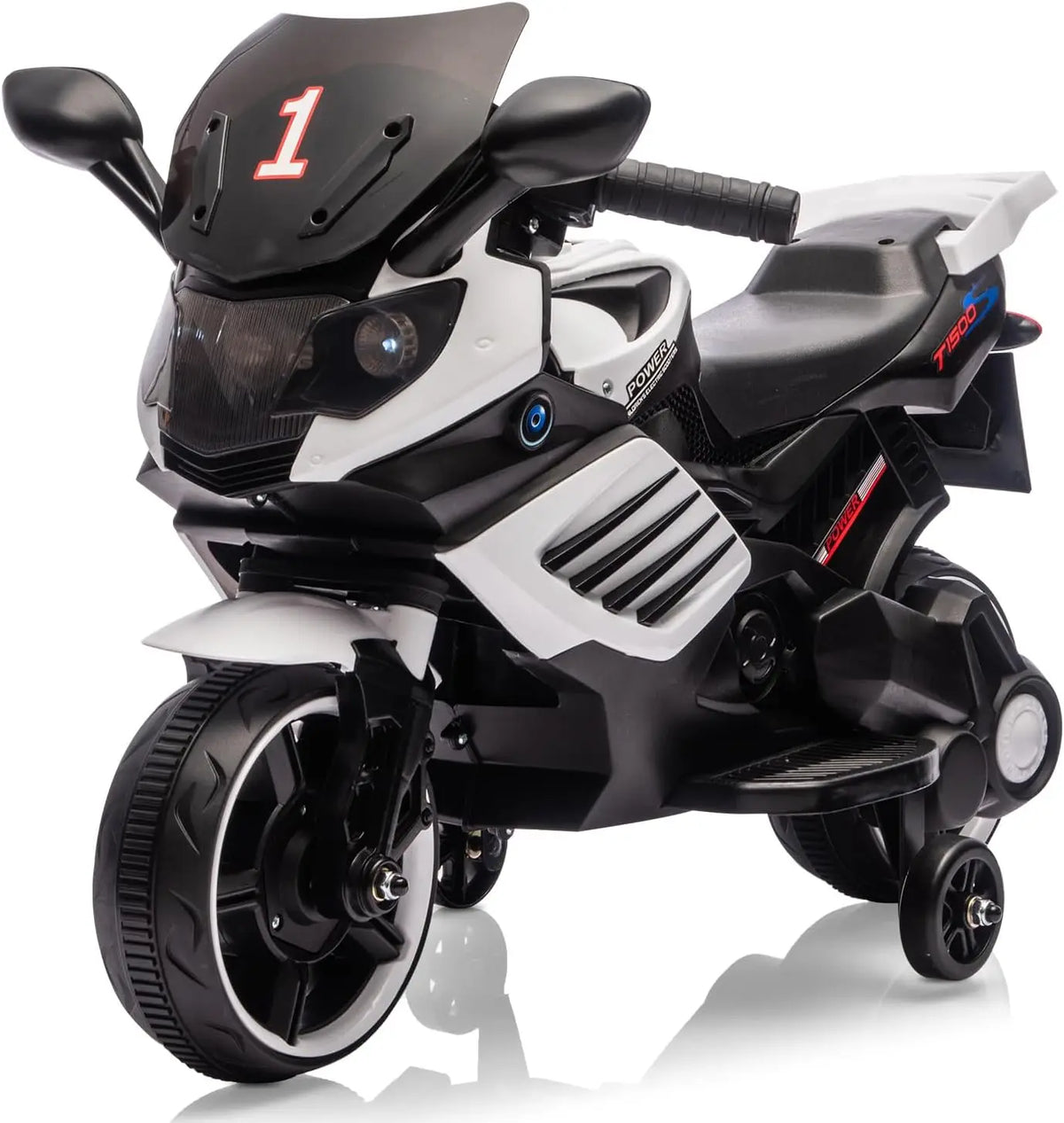 Kids 6V Electric Motorcycle Ride-On Toy with Training Wheels