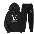 Men's Hooded Sweatshirt and Pants 2-Piece Set