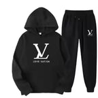 Men's Hooded Sweatshirt and Pants 2-Piece Set