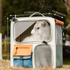 Expandable Large Capacity Breathable Pet Carrier Backpack for Cats Dogs