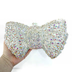 Women's Luxury Rhinestone Bow Wedding Evening Clutch Bag