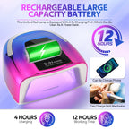 48 LED UV Nail Lamp 200W Rechargeable LCD Screen