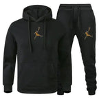 Men's Hooded Pullover and Jogger Pants Two-Piece Set