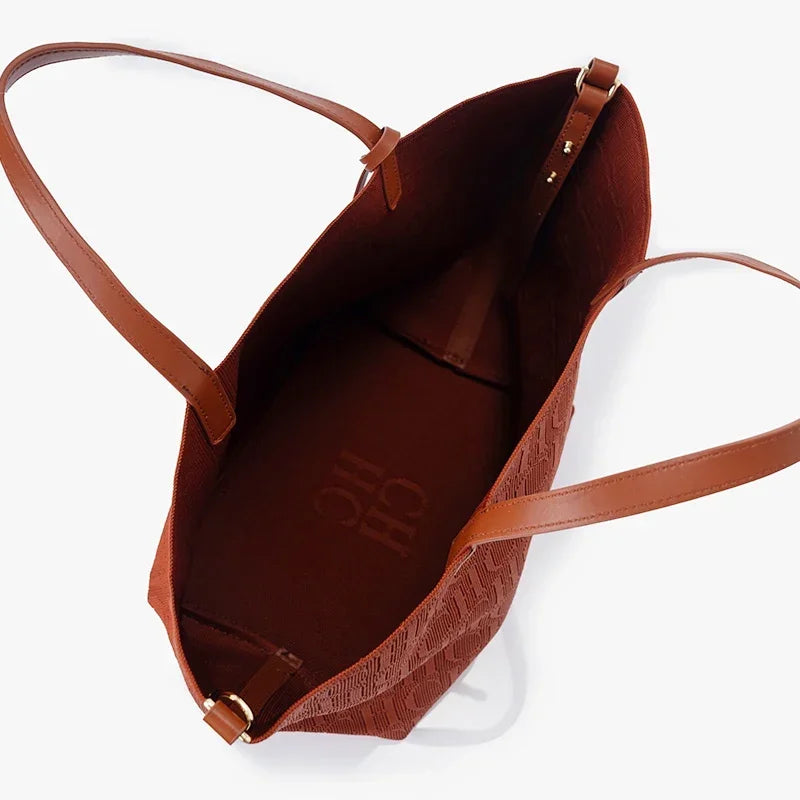 Women's Fly Woven Large Capacity Shoulder Tote Bag