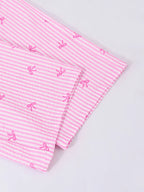 Girls' Striped Bowknot Halter Top and Pants 2-Piece Set