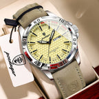 Men's Luminous Waterproof Quartz Leather Watch