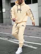 Men's Hooded Pullover and Sweatpants Two-Piece Set