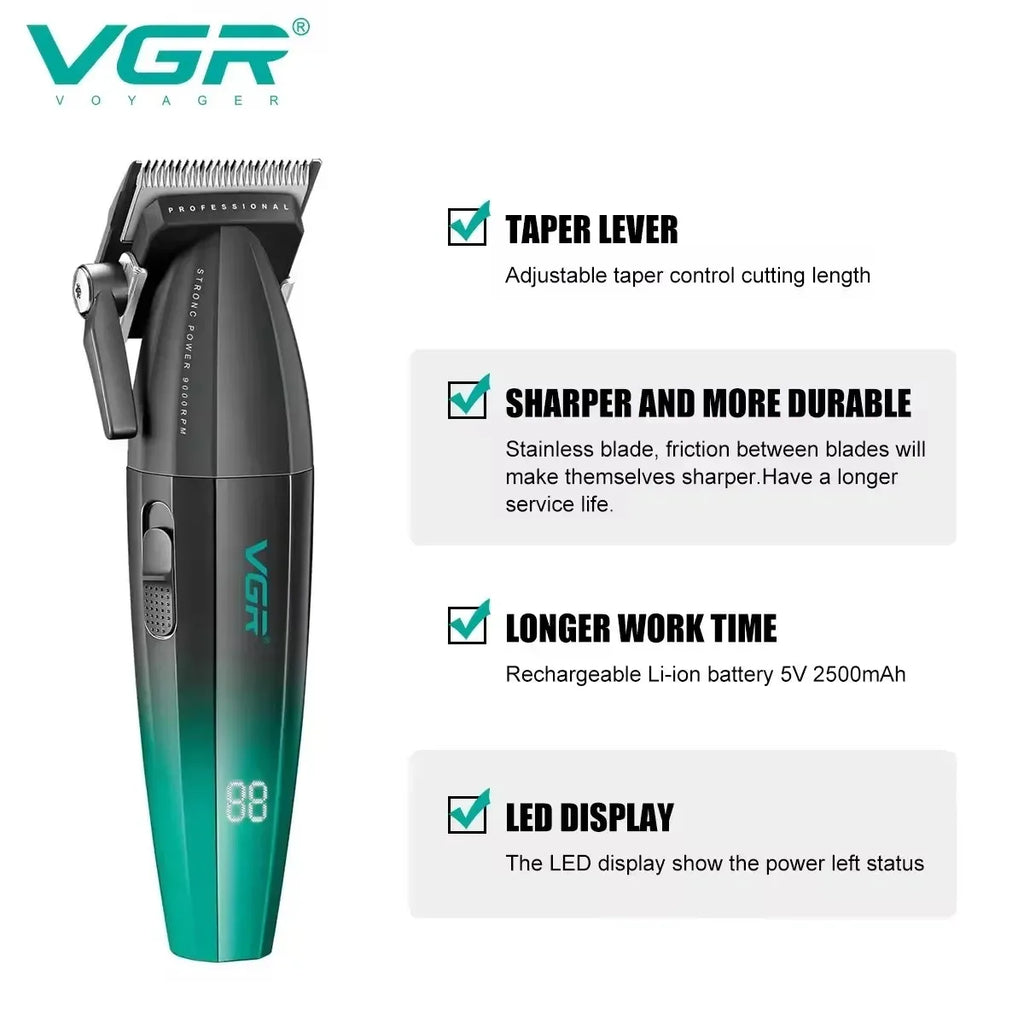 Men Professional Cordless Hair Clipper Rechargeable Trimmer Set