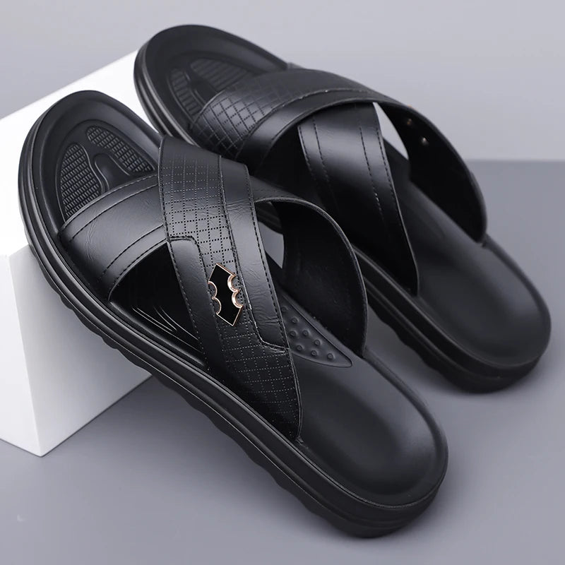 Men's Breathable Anti-Slip Slip-On Slippers