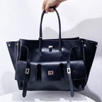 Women's Large Capacity PU Leather Commuter Shoulder Bag