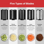 250W 5-in-1 Electric Vegetable Slicer and Cheese Grater JT253