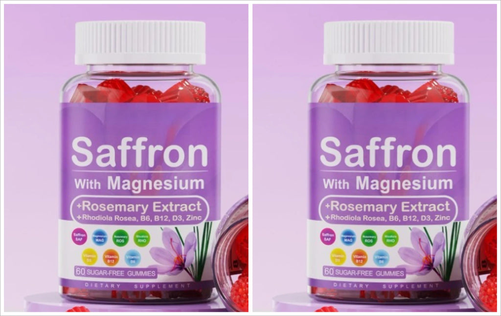 Saffron Mood and Sleep Support Dietary Supplement Gummies