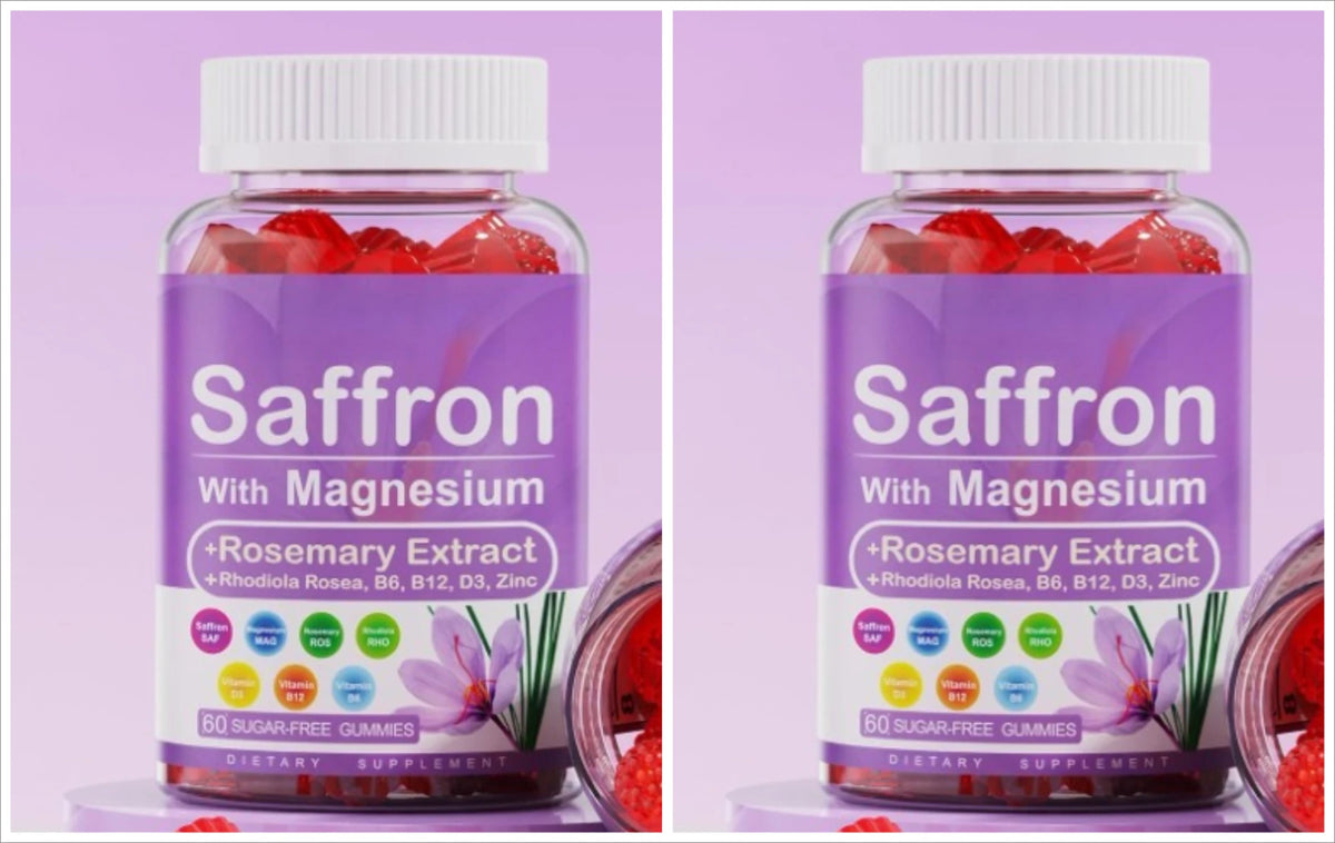 Saffron Mood and Sleep Support Dietary Supplement Gummies