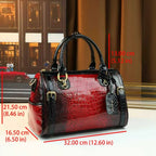 Women's Crocodile Pattern PU Leather Handbag Crossbody Bag