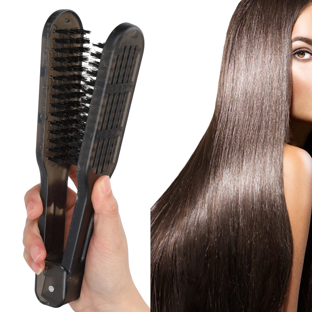 V-Shape Double-Sided Nylon Hair Straightening Brush
