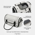 Collapsible Breathable Pet Crossbody Travel Carrier Bag for Dogs Cats
