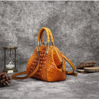 Women's Crocodile Pattern Cowhide Leather Handbag Tote Bag M228