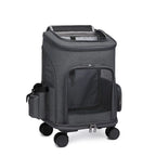 Large Capacity Pet Rolling Backpack Travel Carrier Suitcase