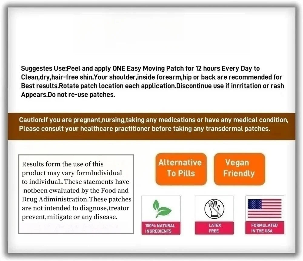 Male Fertility & Testosterone Support Dietary Supplement Patches