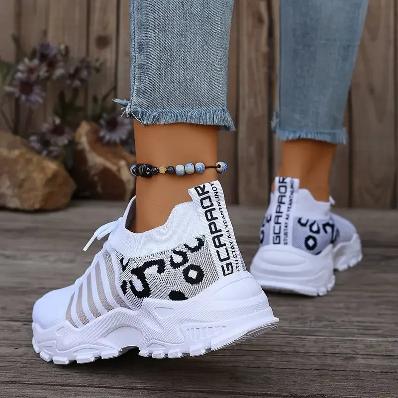 Women's Leopard Print Slip-On Canvas Sneakers