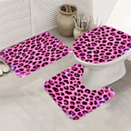 Pink Leopard Galaxy Shower Curtain Set