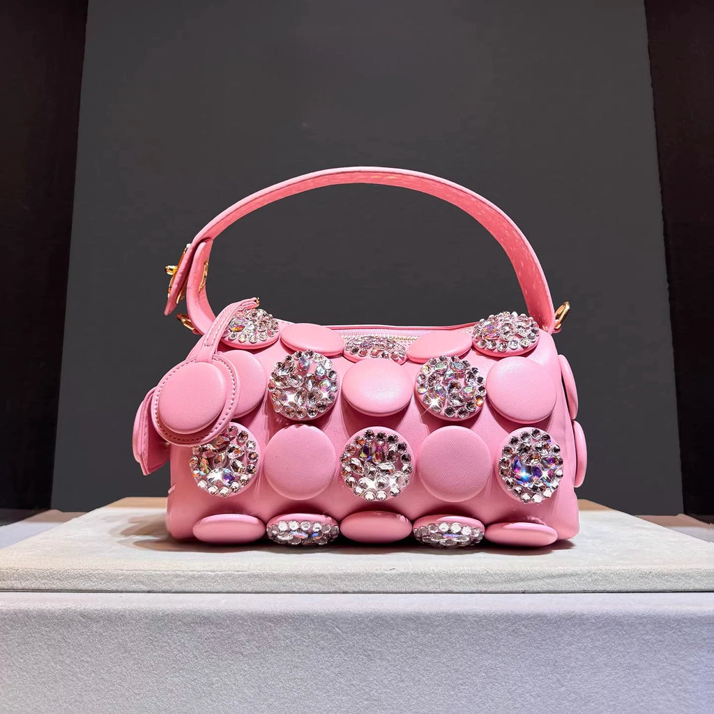 Women's Fashion Diamond Bucket Shoulder Crossbody Bag
