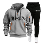 Men's Windproof Hoodie and Pants Two Piece Set